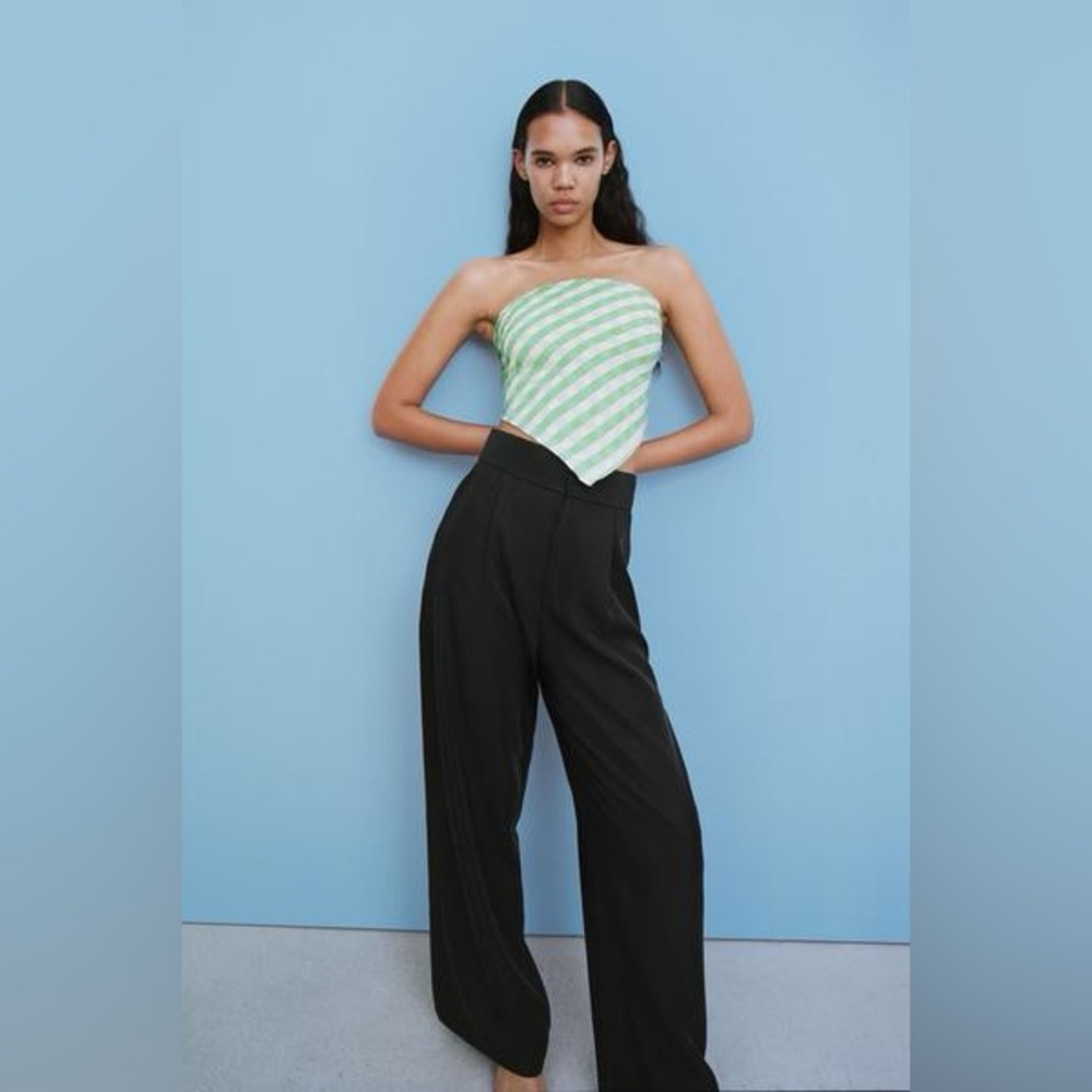 ZARA High-Rise Wide-Leg Trousers – Size M (Fits Like 4)